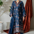 Rashid Textile - 3 Piece – Marine Printed Silk – 8287
