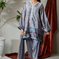 Rashid Textile - 3 Piece – Marine Printed Silk – 8288