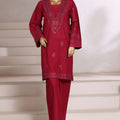 Vybe By Sada Bahar Stitched 2 Piece Emb Cotton Set Vol-02 Collection'2025-MEL-03-Maroon
