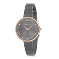 Michael Fellini Grey Mesh Bracelet Grey Dial Quartz Watch for Ladies - MF1130-3