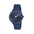 Michael Fellini Blue Stainless Steel Blue Dial Quartz Watch for Ladies - MF2145-6