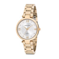 Michael Fellini Gold Stainless Steel Silver Dial Quartz Watch for Ladies - MF2175-3