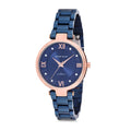 Michael Fellini Blue Stainless Steel Blue Dial Quartz Watch for Ladies - MF2175-5