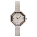 Mini Focus Silver Mesh Bracelet Mother Of Pearl Dial Quartz Watch for Ladies - MF0304L-01