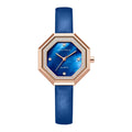 Mini Focus Blue Leather Strap Mother Of Pearl Dial Quartz Watch for Ladies - MF0304L-09