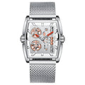 Mini Focus Silver Mesh Bracelet Silver Dial Quartz Watch for Gents - MF0322G-05