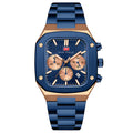 Mini Focus Blue Stainless Steel Blue Dial Chronograph Quartz Watch for Gents - MF0414G-03