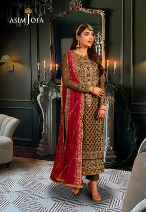 Asim Jofa Chamak Damak Ajcd-27 Embroidered Chiffon 3 Pcs