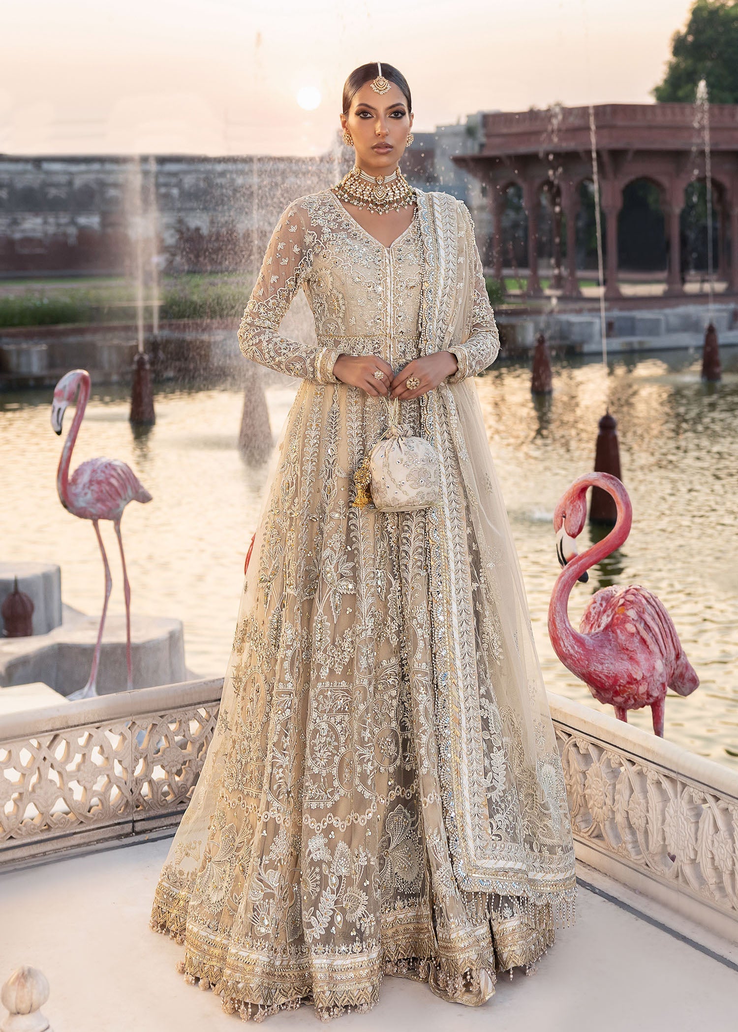 Sardinia Unstitched 3 Piece Bridal Collection-Noor Jahan