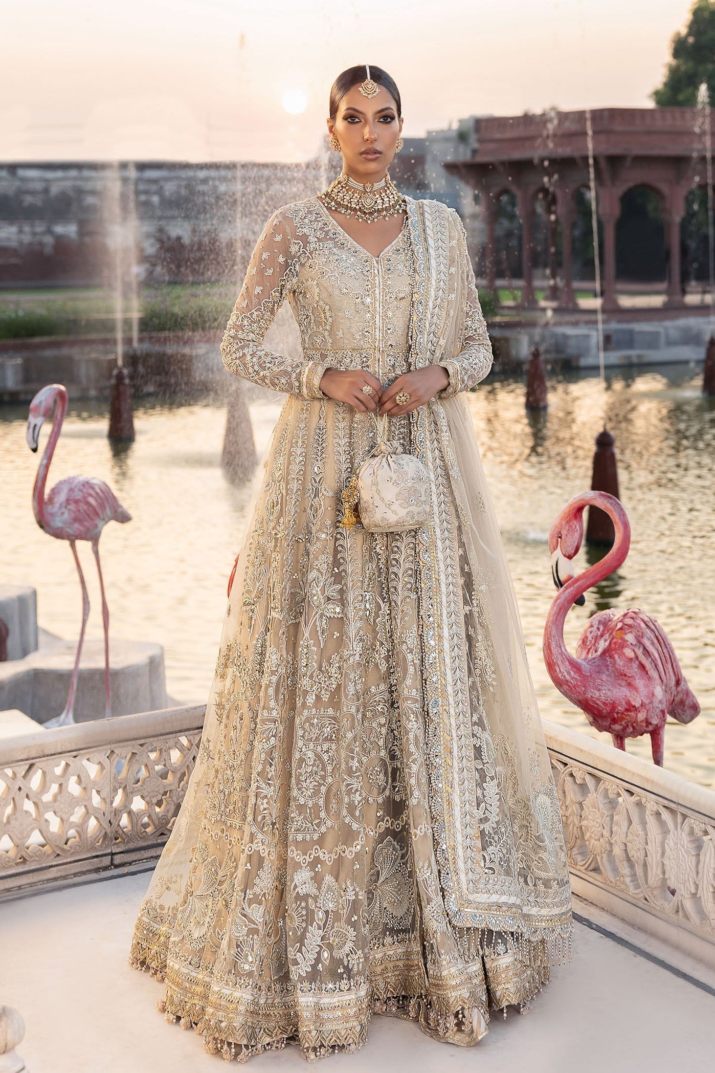 Sardinia Unstitched 3 Piece Bridal Collection-Noor Jahan
