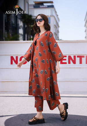 Asim Jofa Essential Pret Drop 2 Ajpb-32 Printed Dobby 2 Pcs