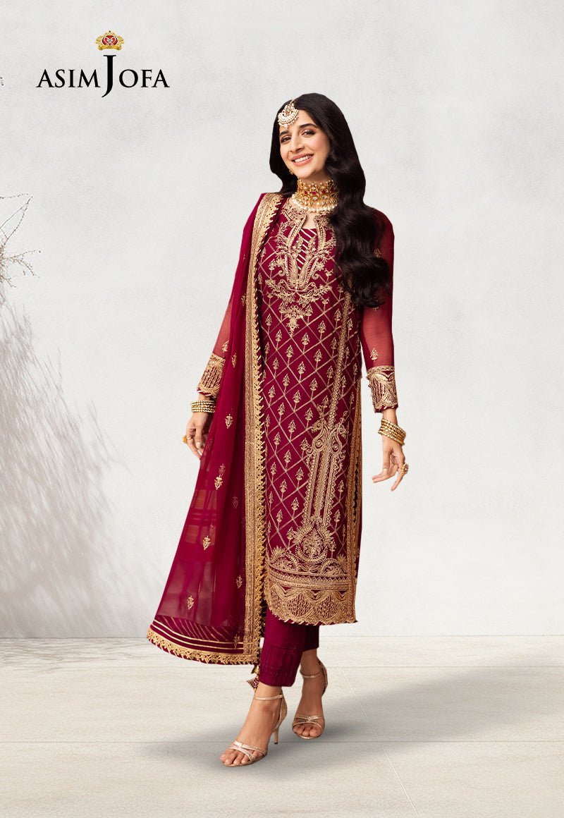 Asim Jofa Chamak Damak Ajcd-05 Embroidered Chiffon 3 Pcs