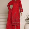 Sada Bahar Stitched 3 Piece Emb Luxury Emb Festive Vol-04 Suit-LEL4-MK-256-RED