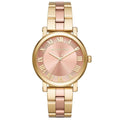 Michael Kors Norie Two-tone Stainless Steel Blush Pink Dial Quartz Watch for Ladies - MK-3586