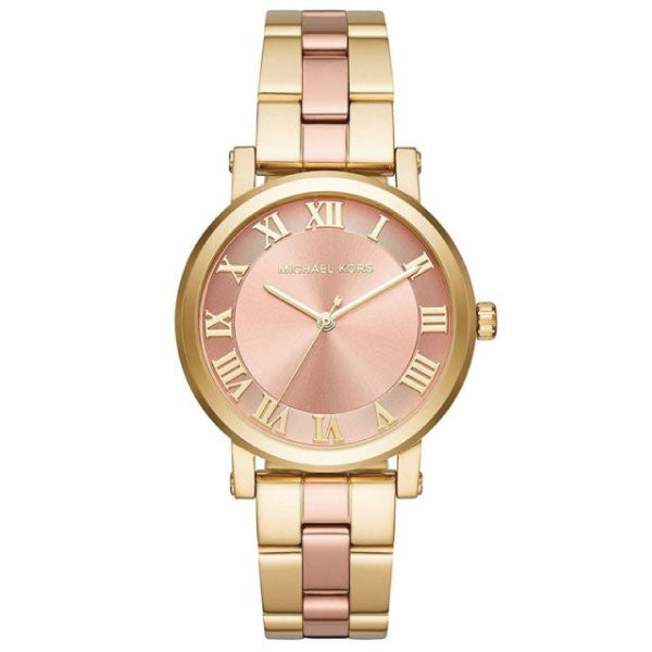 Michael Kors Norie Two-tone Stainless Steel Blush Pink Dial Quartz Watch for Ladies - MK-3586