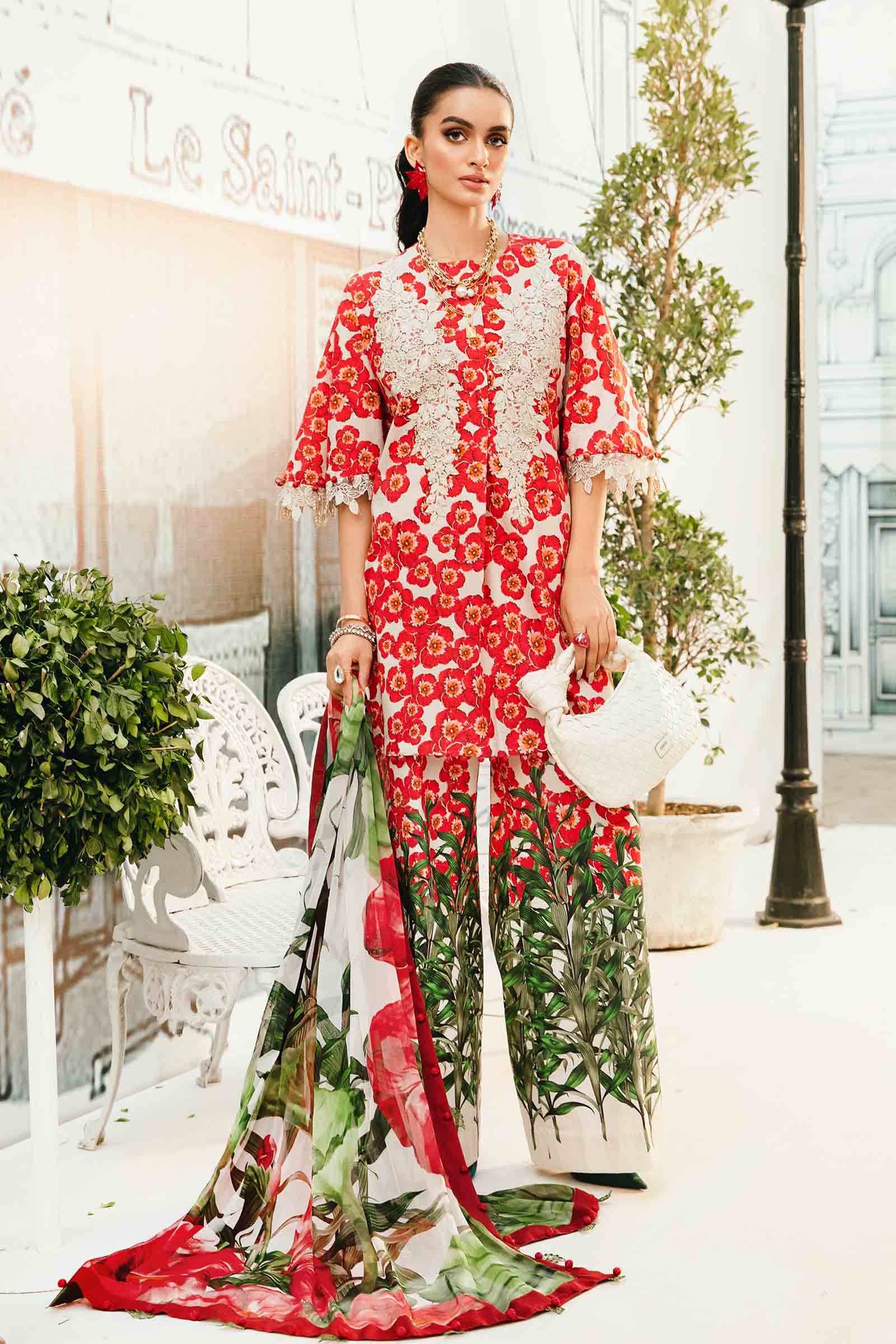 M.Prints By Maria B Unstitched 3 Piece Eid Edit Summer Collection'2025-MPT-06-B