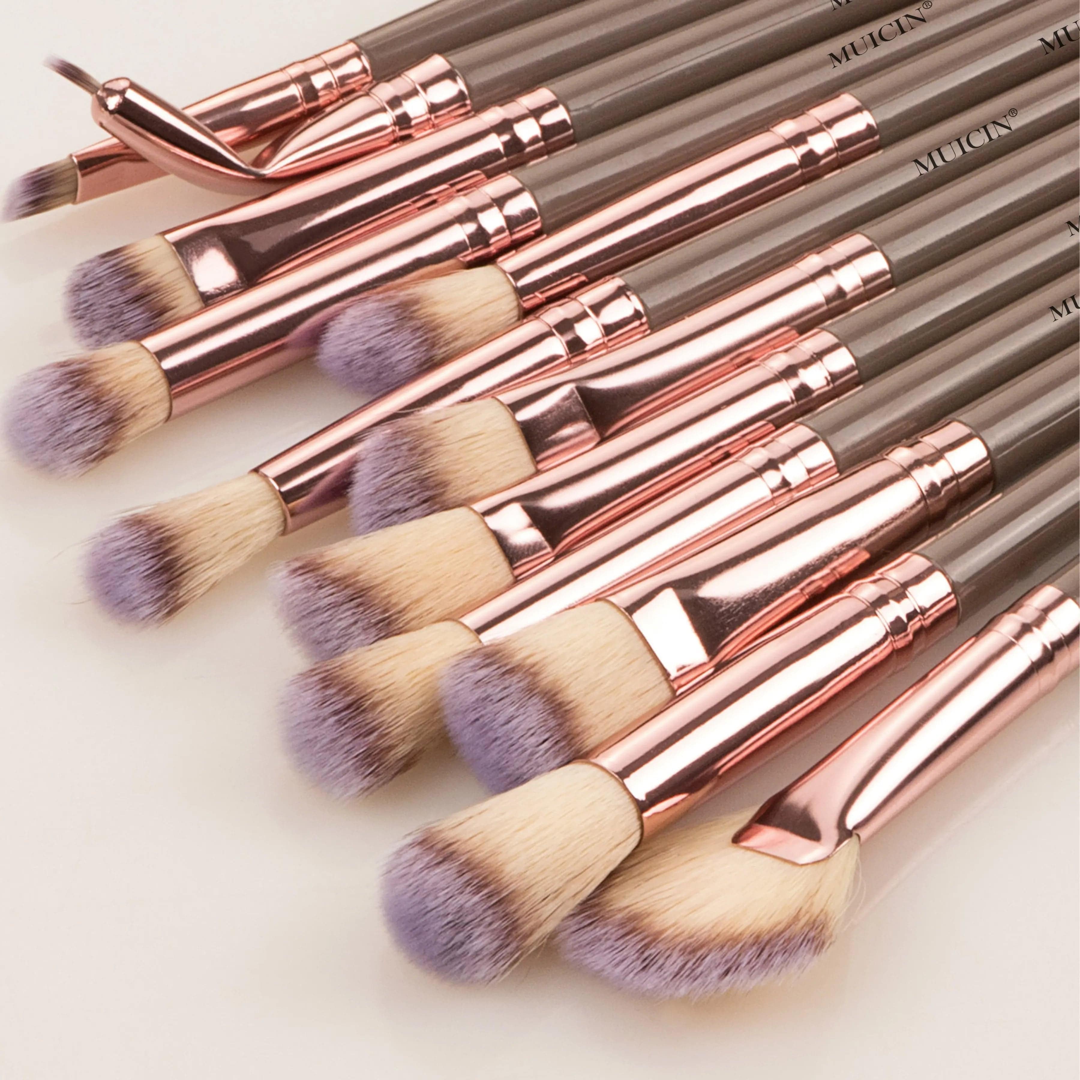 MUICIN - 12 Pieces Complete Vegan Eyebrush Set With Pouch - My Store