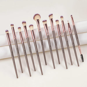 MUICIN - 12 Pieces Complete Vegan Eyebrush Set With Pouch - My Store