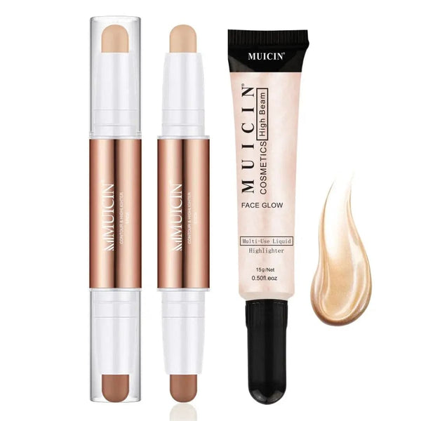 MUICIN - 2 in 1 3D Contour Stick & Face Glow Highlighter Tube - My Store