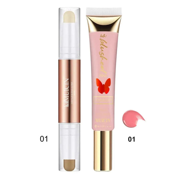 MUICIN - 2 in 1 Contour Stick & Butterfly Blusher Tube - My Store