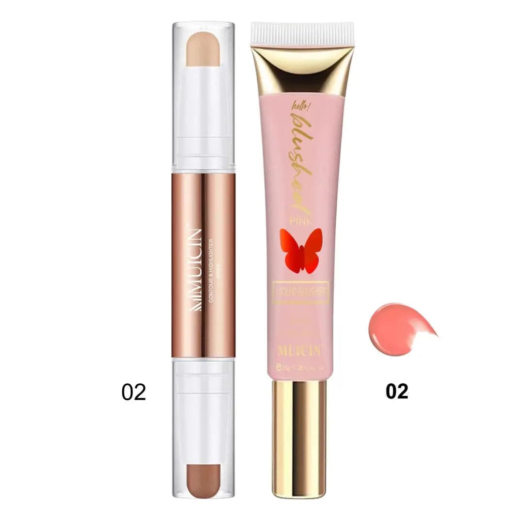 MUICIN - 2 in 1 Contour Stick & Butterfly Blusher Tube - My Store