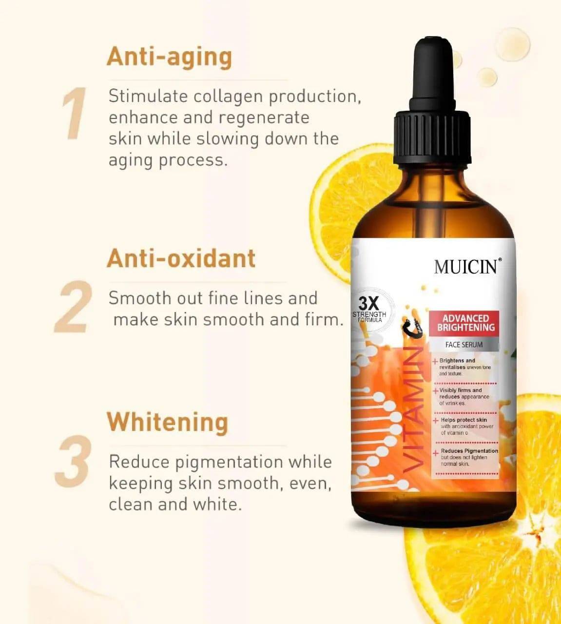 MUICIN - 3X Advanced Brightening Vitamin C Serum - 100ml - My Store