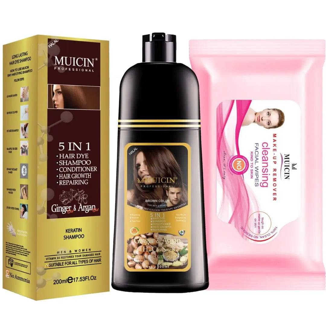 MUICIN - 5 in 1 Hair Color Shampoo With Ginger & Argan Oil - My Store