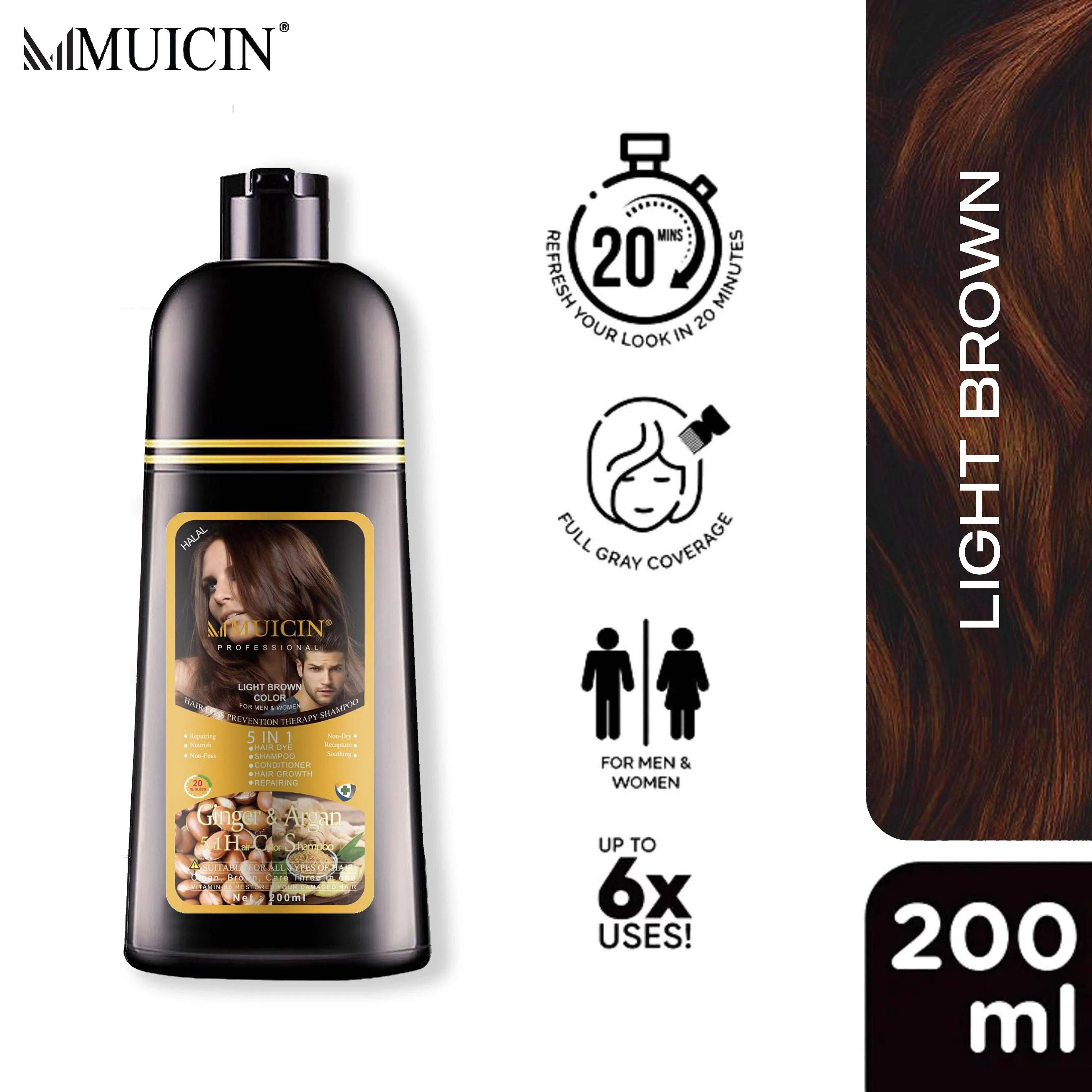 MUICIN - 5 in 1 Hair Color Shampoo With Ginger & Argan Oil - My Store