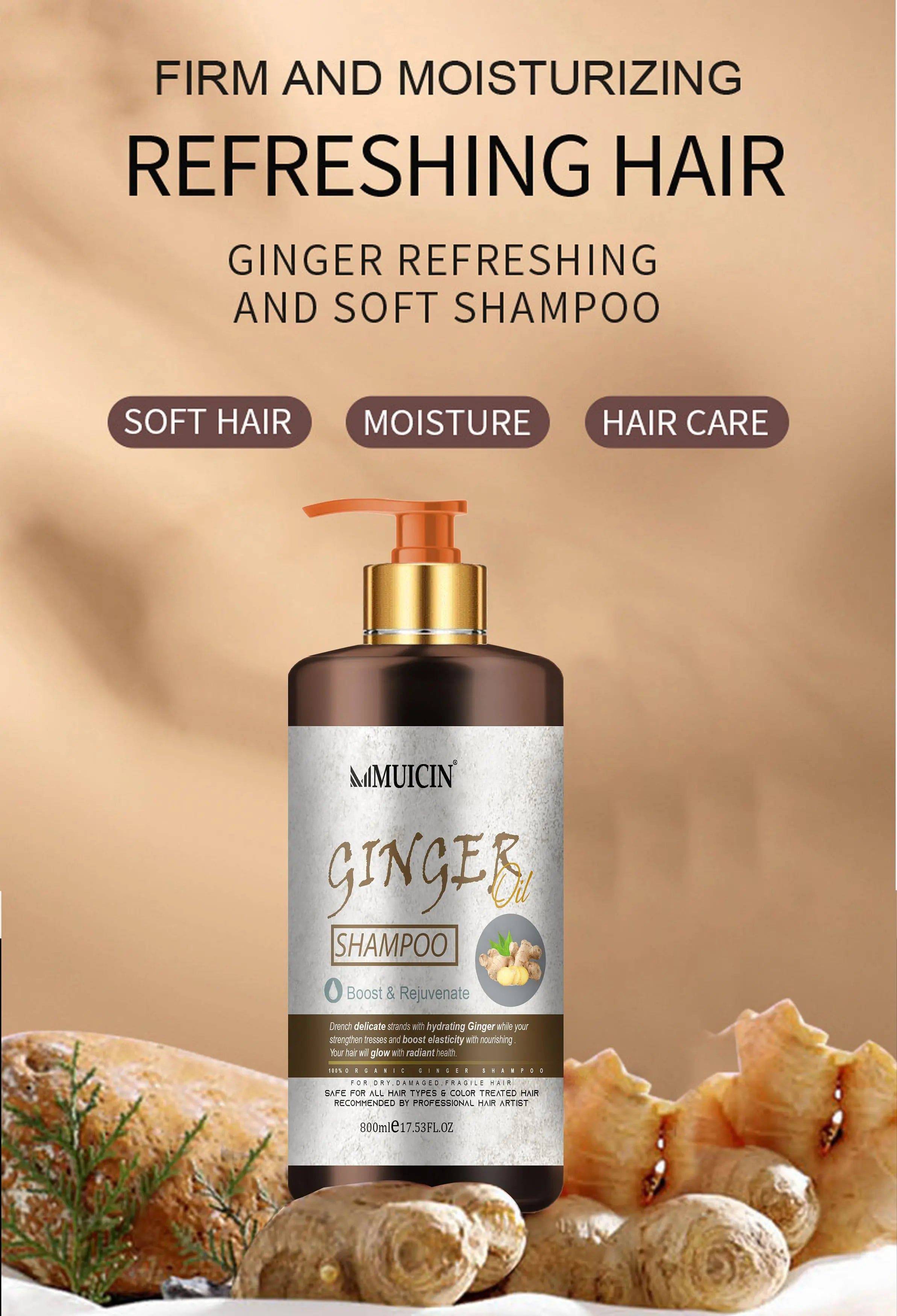 MUICIN  - Boost & Rejuvenate Ginger Hair Shampoo - 800ml - My Store