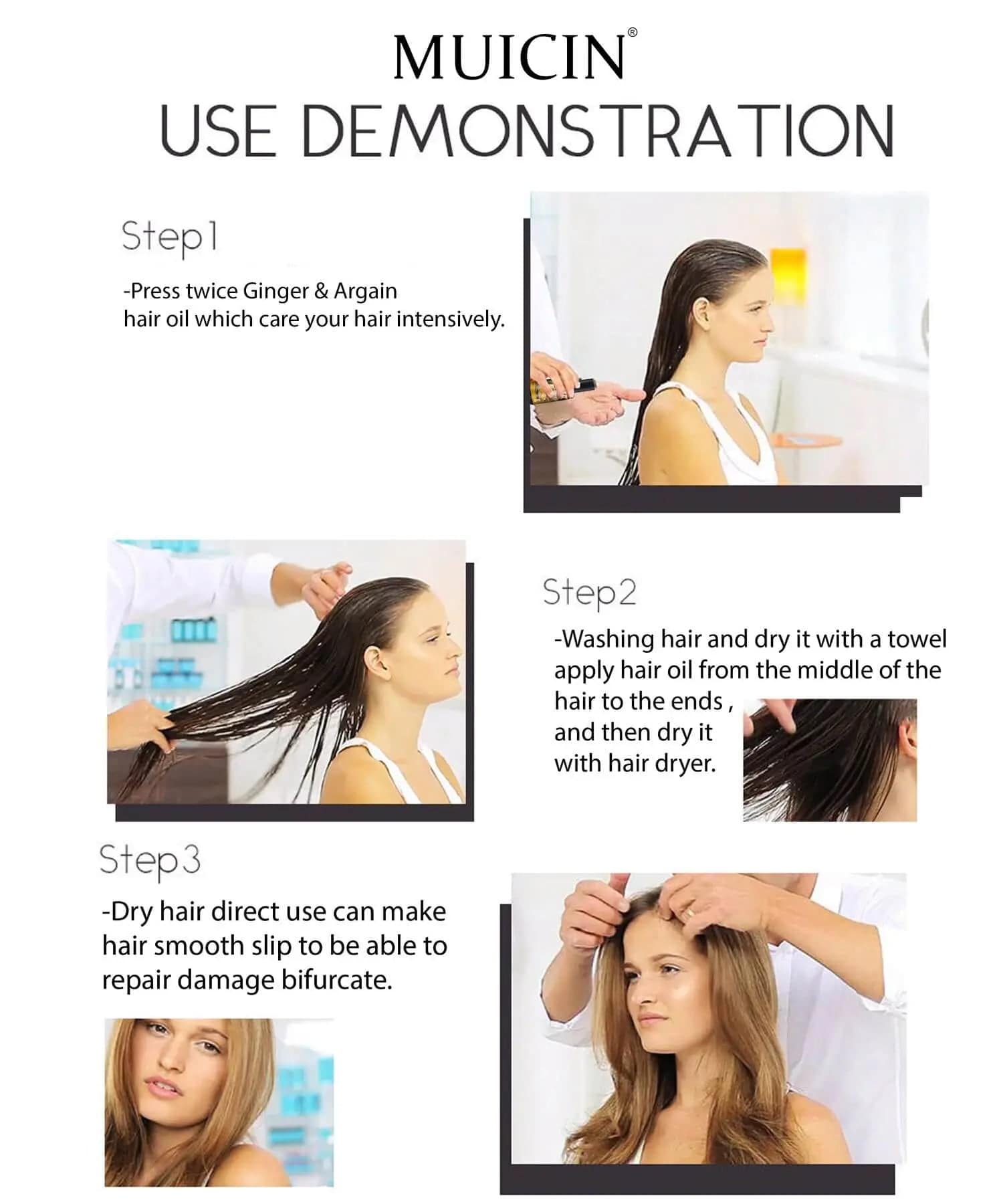 MUICIN - Ginger & Argan Hair Oil - My Store