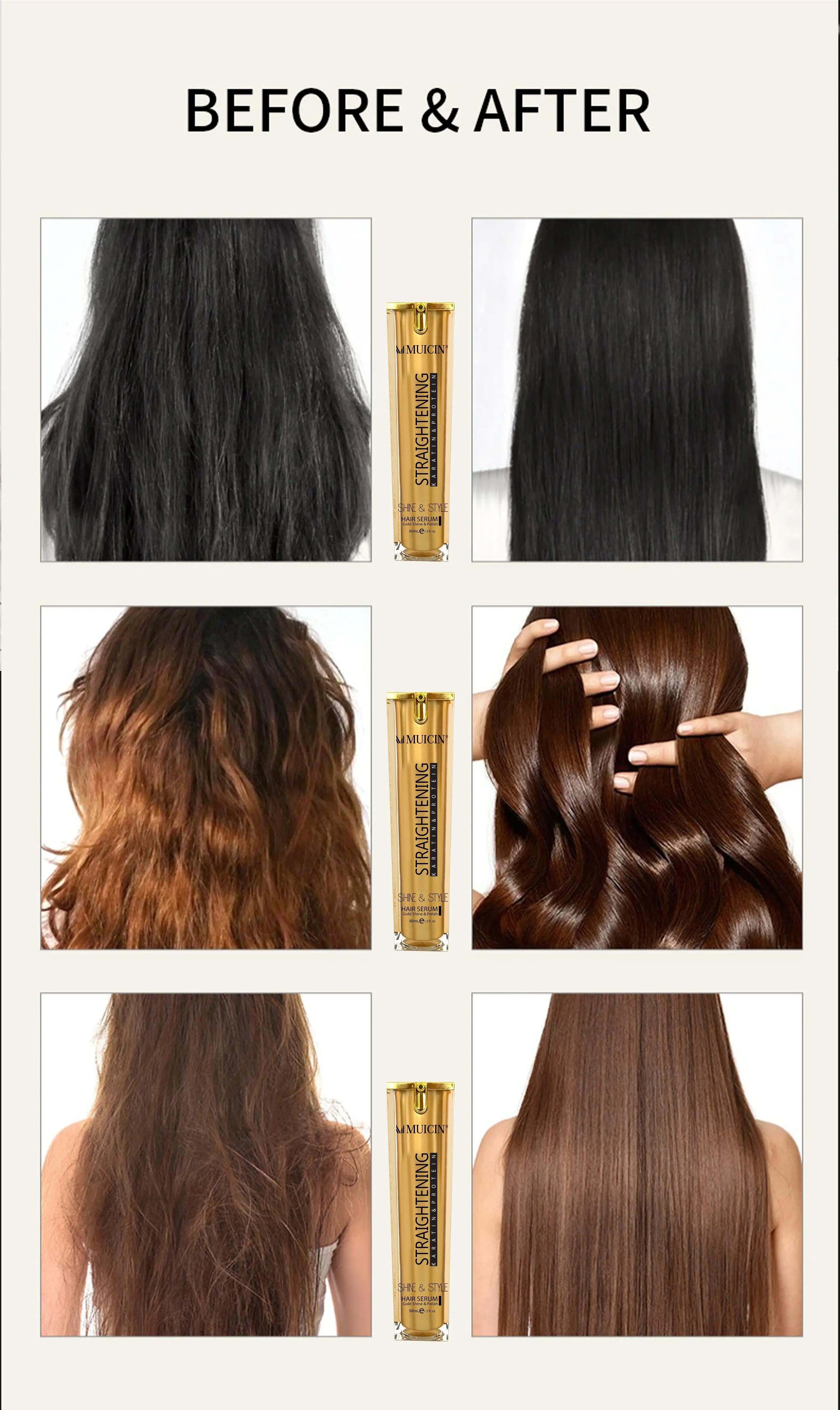 MUICIN - Gold Shine & Style Hair Straightening Serum - 50ml - My Store