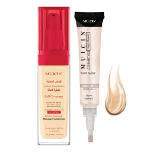 MUICIN - Nude Velvet Foundation & Face Glow Highlighter - My Store