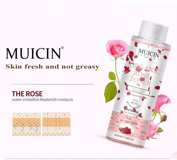 MUICIN - Organic Rose Petal Face & Body Toner - 300ml - My Store