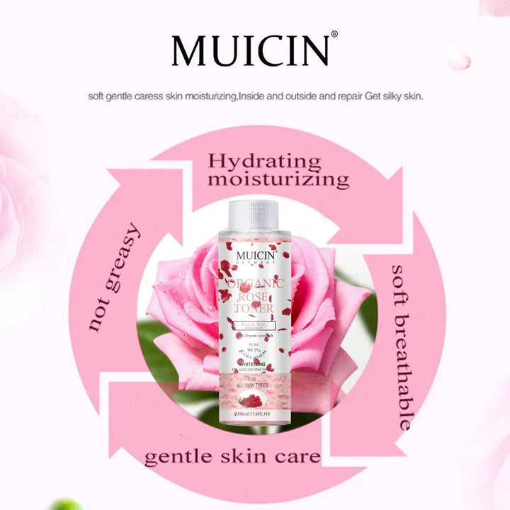 MUICIN - Organic Rose Petal Face & Body Toner - 300ml - My Store
