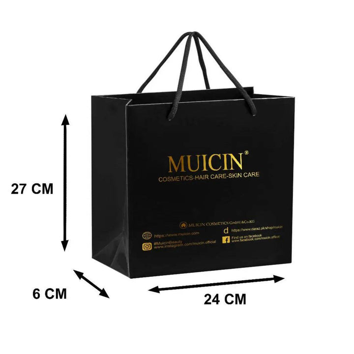 MUICIN - Printed Black Paper Bag | Gift Bag - My Store