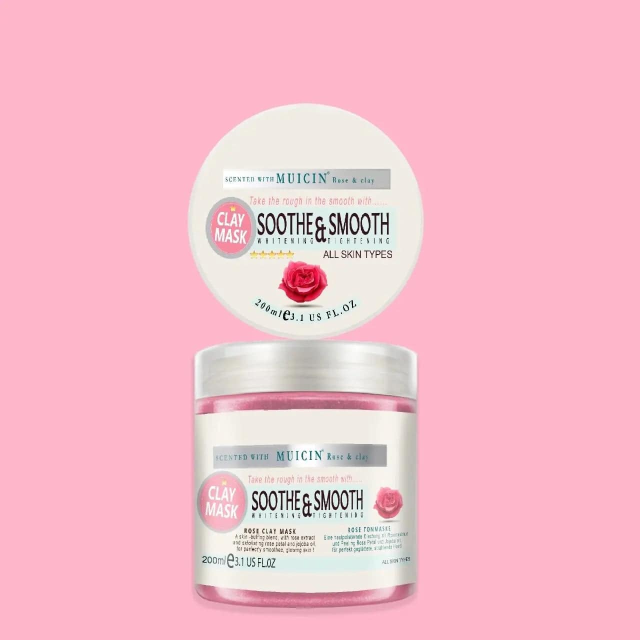MUICIN - Rose Pink Clay Mask - 200ml - My Store