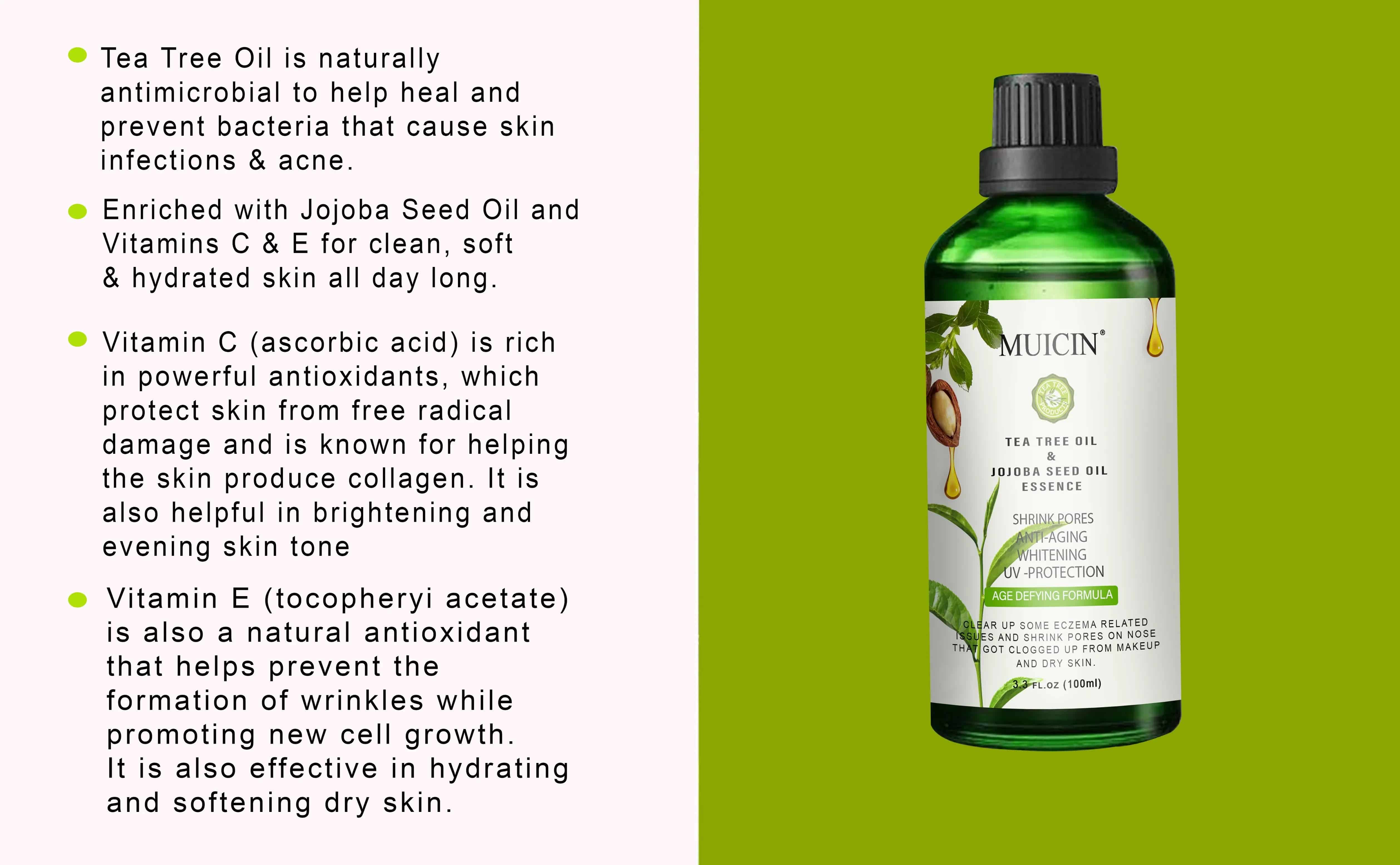 MUICIN - Tea Tree & Jojoba Oil Essence - 100ml - My Store