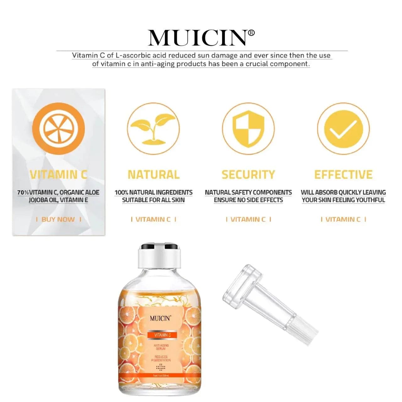 MUICIN - Vitamin C Anti Aging Serum - 50ml - My Store