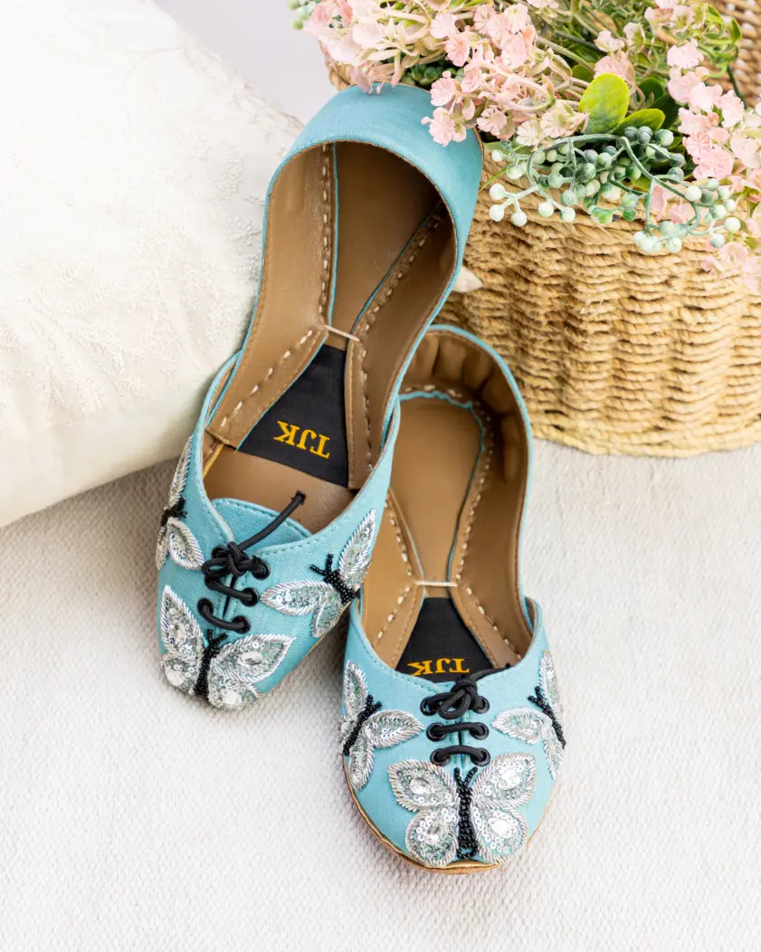 TJK Designs Khussa Suit-Starlight Butterfly Khussa