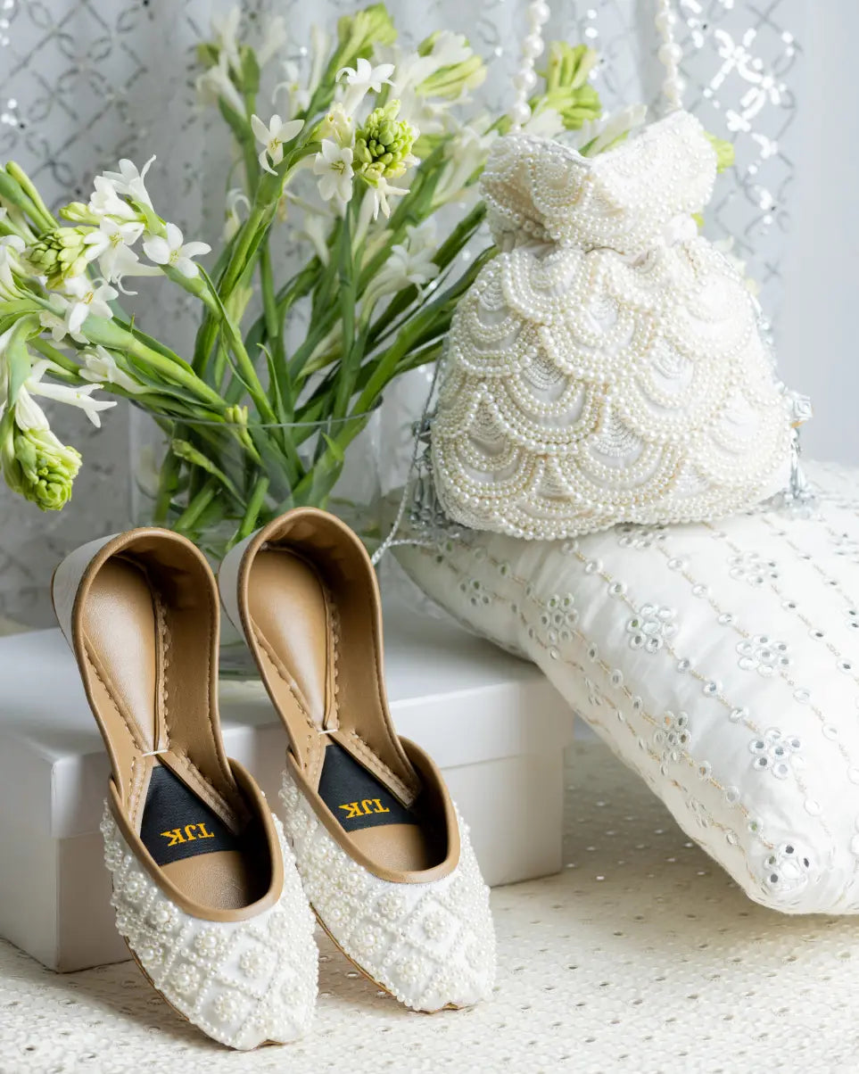 TJK Designs Khussa Suit-Cluster Pearl Khussa