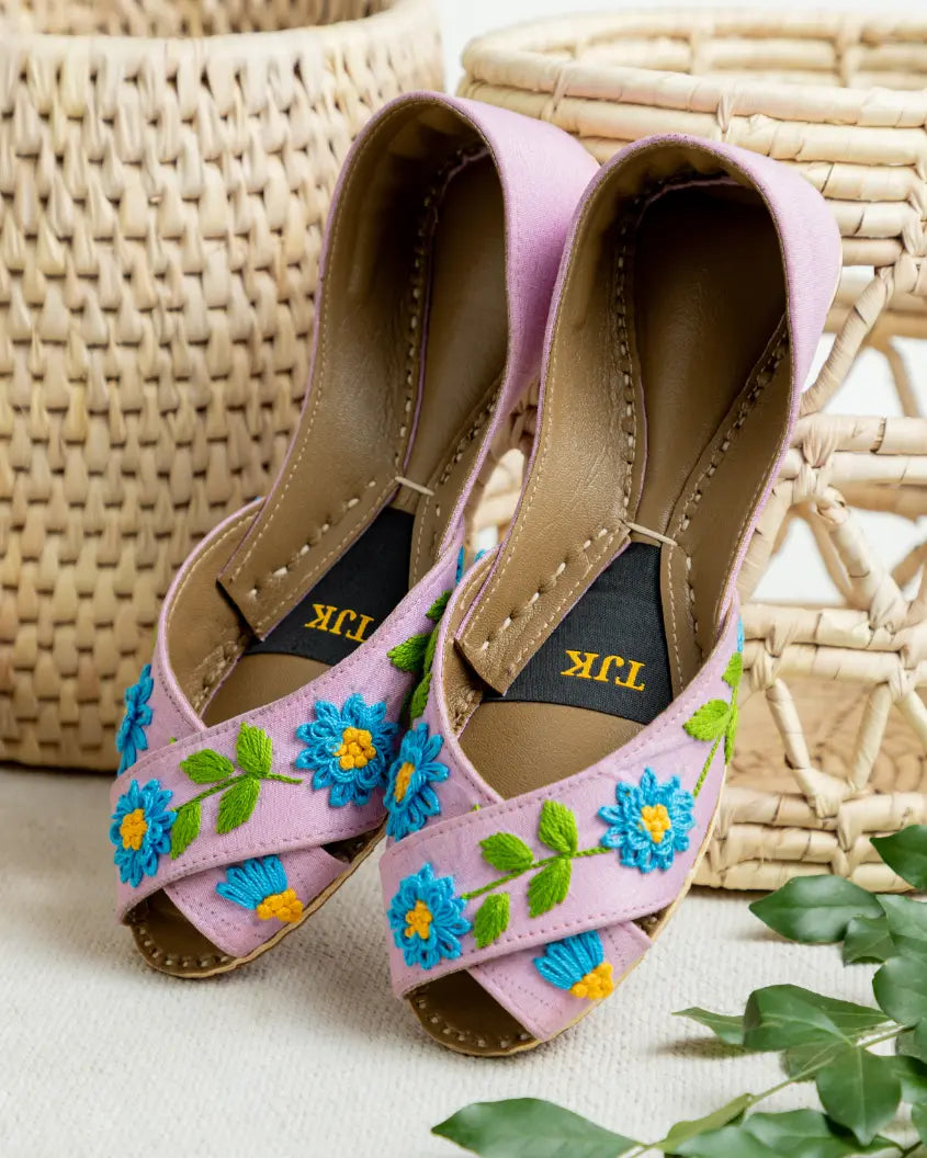 TJK Designs Khussa Suit-Lilac Breeze Khussa