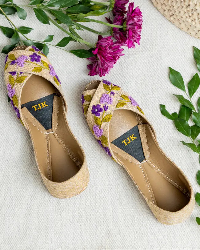 TJK Designs Khussa Suit-Meadow Blossom Khussa