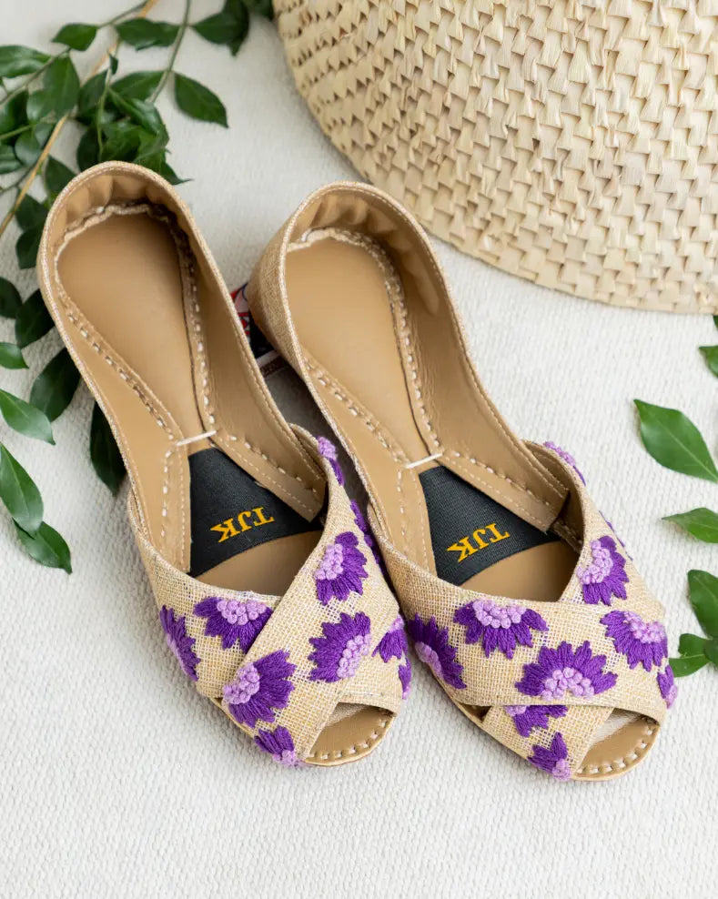 TJK Designs Khussa Suit-Violet Dusk Khussa