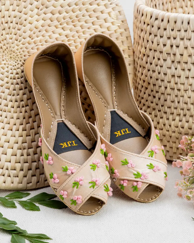 TJK Designs Khussa Suit-Blush Blossom Khussa