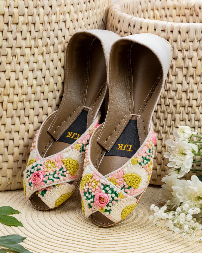 TJK Designs Khussa Suit-Spring Fiesta Khussa