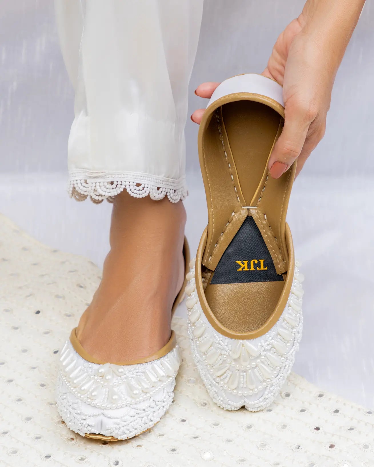 TJK Designs Khussa Suit-Scallop Khussa