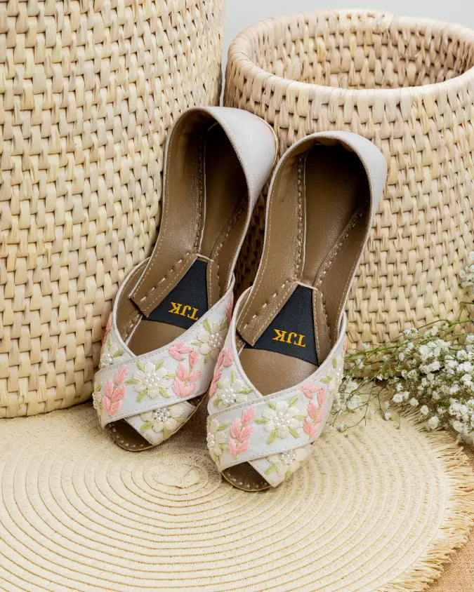 TJK Designs Khussa Suit-Ethereal Bloom Khussa