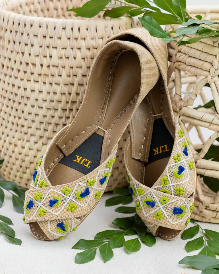 TJK Designs Khussa Suit-Meadow Muse Khussa