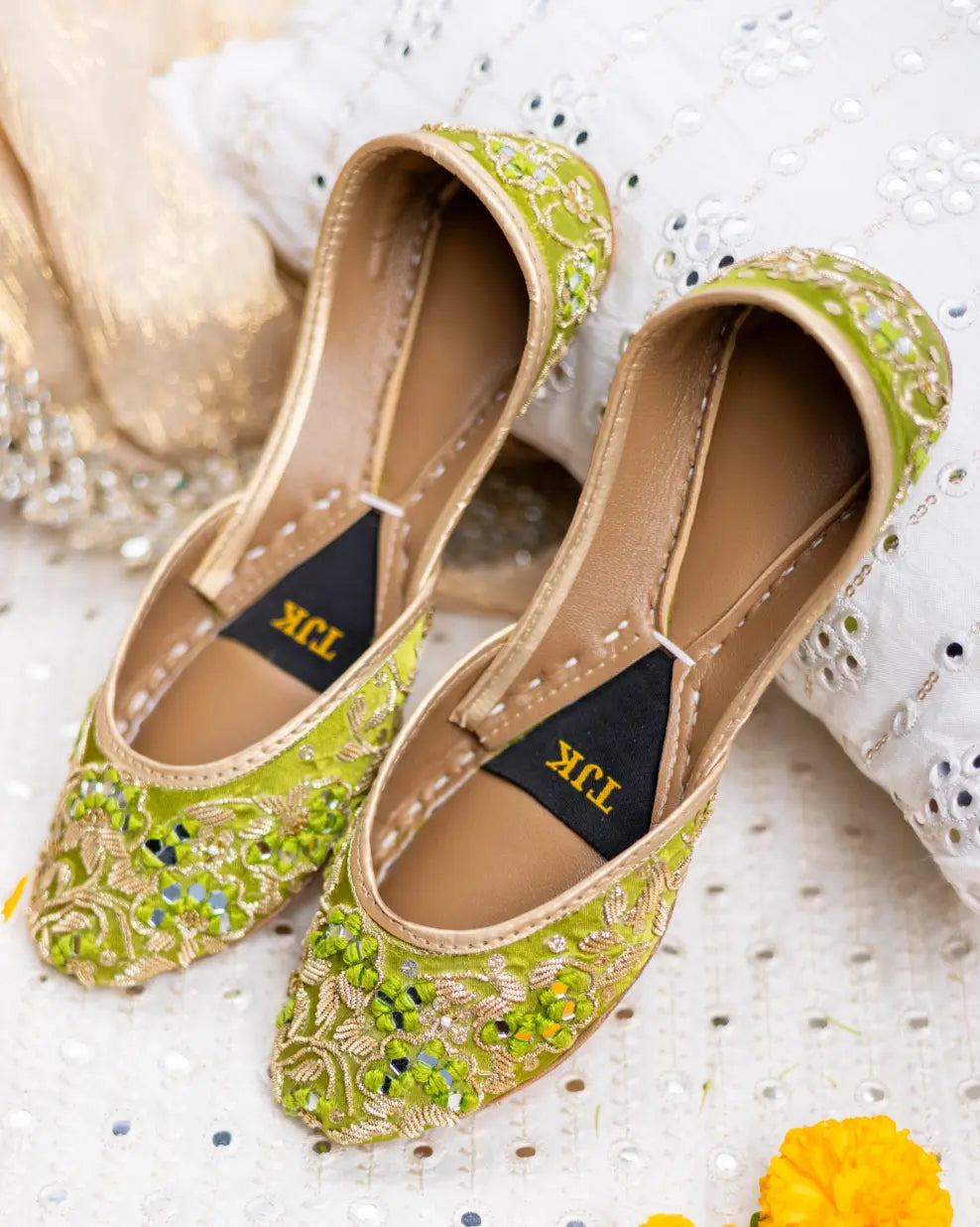 TJK Designs Khussa Suit-Zamurrud