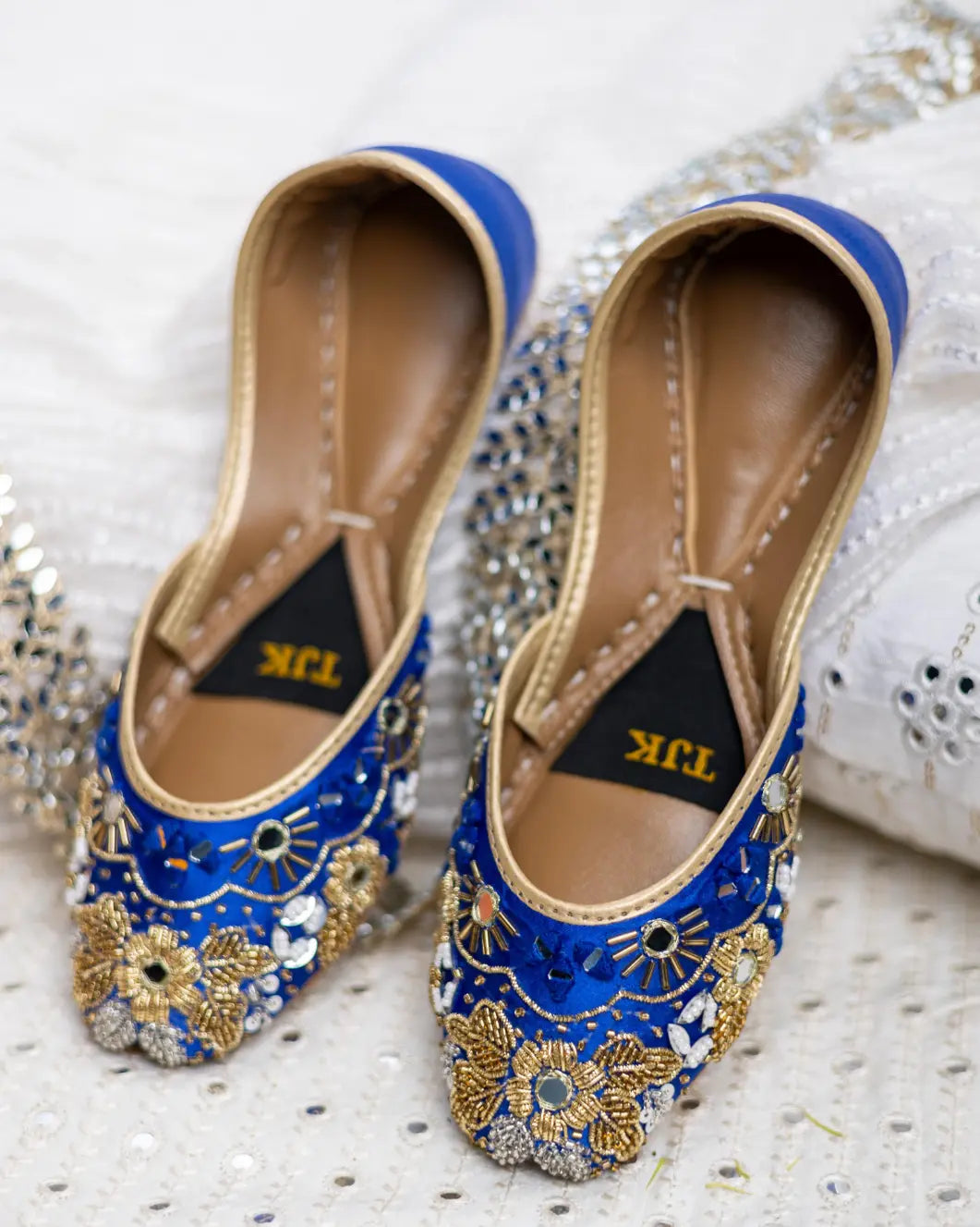 TJK Designs Khussa Suit-Gold Neelpari Khussa